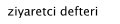 ziyaretci defteri